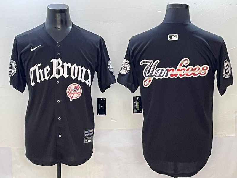 Men 2025 New York Yankees Blank Black Five generations Joint Name Nike MLB Jersey style 8->new york yankees->MLB Jersey